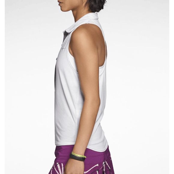 NEW Women's Medium NIKE Dri-FIT Touch Sleeveless Top Grey Heather 598267 051 - Picture 3 of 5